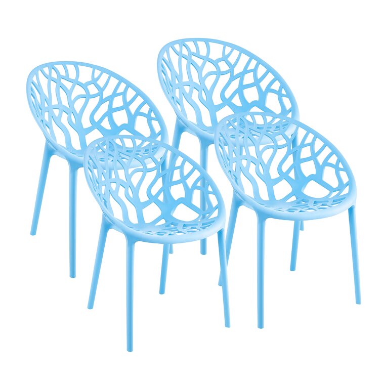 Blue plastic patio online chairs